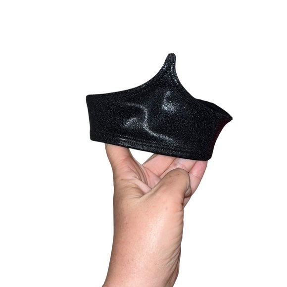 Weissman red black faux leather sequins dance dress costume child medium mc - Picture 4 of 7